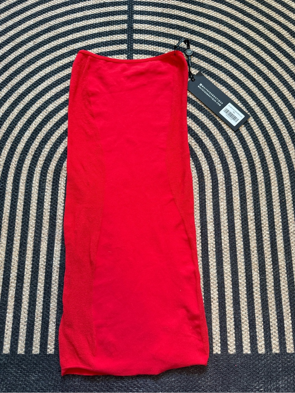 White Fox Boutique Red Knit Tube Skirt